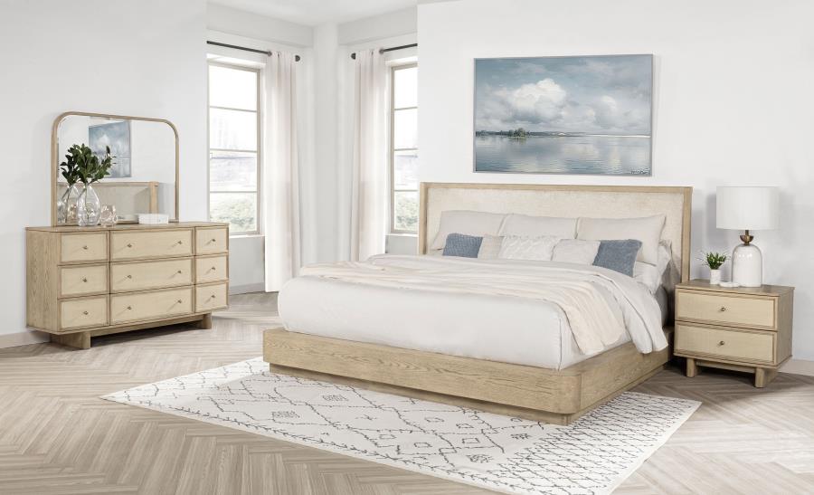 Kailani 4-piece Queen Bedroom Set Beige Oak - 225041Q-S4