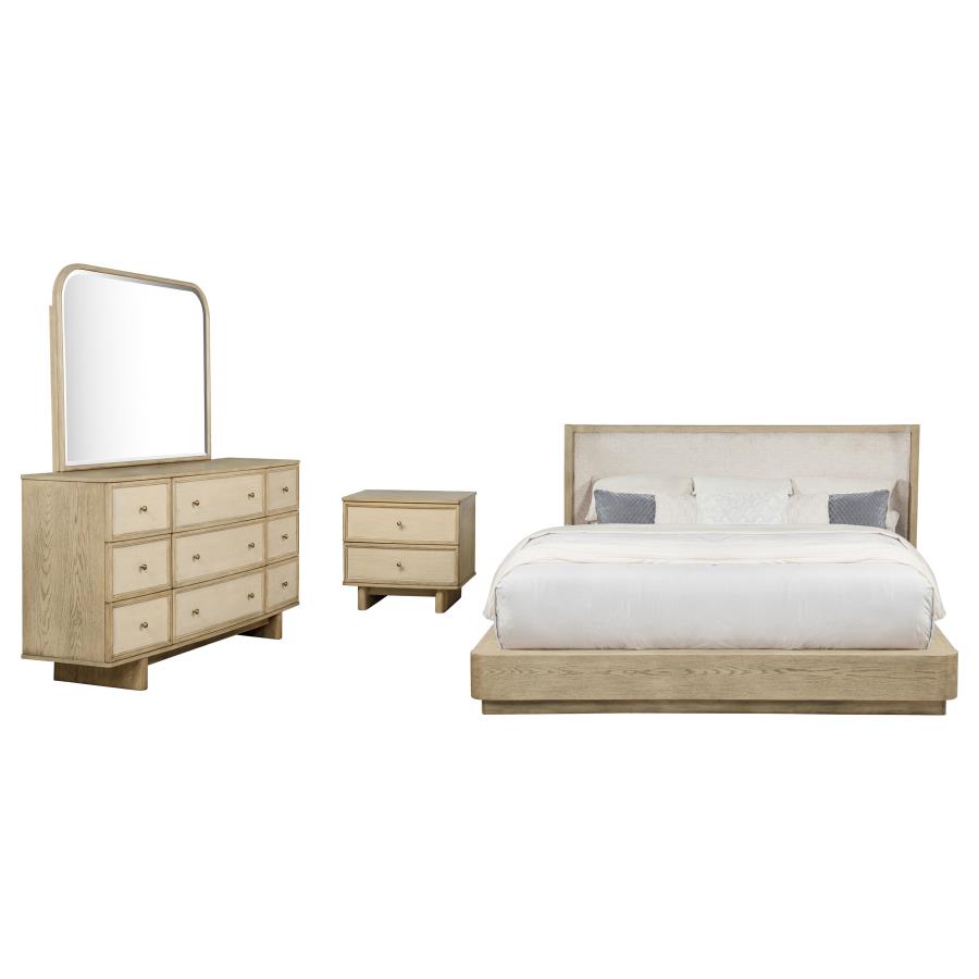 Kailani 4-piece Queen Bedroom Set Beige Oak - 225041Q-S4