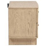 Kailani 2-drawer Nightstand Bedside Table Beige Oak - 225042