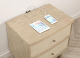 Kailani 2-drawer Nightstand Bedside Table Beige Oak - 225042
