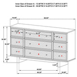 Kailani 9-drawer Dresser Cabinet Beige Oak - 225043