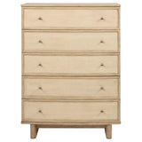 Kailani 5-drawer Bedroom Chest of Drawers Beige Oak - 225045