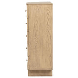 Kailani 5-drawer Bedroom Chest of Drawers Beige Oak - 225045