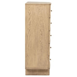 Kailani 5-drawer Bedroom Chest of Drawers Beige Oak - 225045