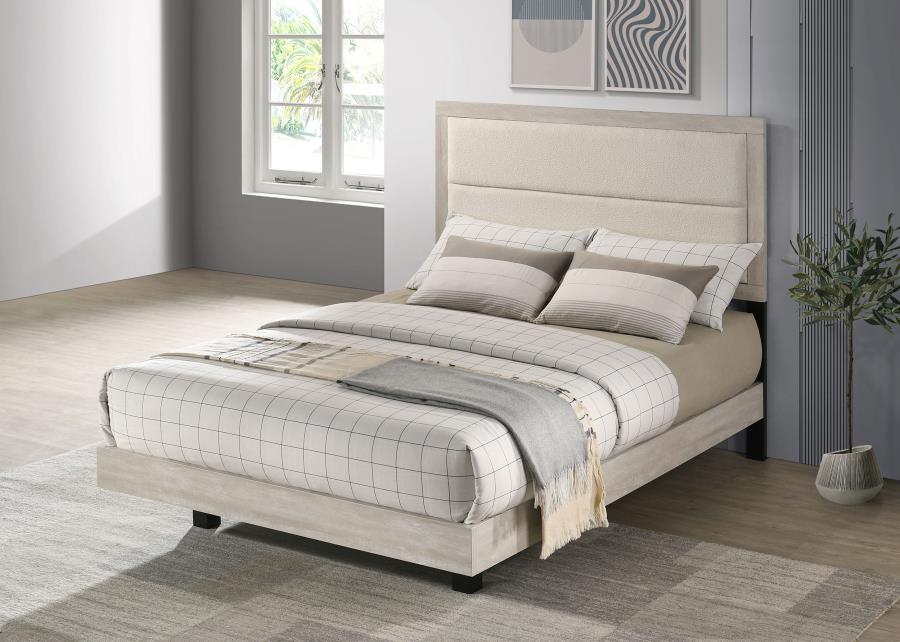 Trenton 54-inch Wood Full Panel Bed Rustic Cream - 225061F