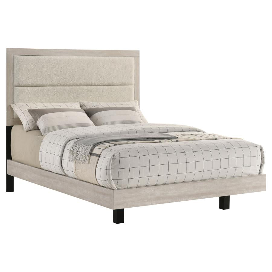 Trenton 54-inch Wood Full Panel Bed Rustic Cream - 225061F