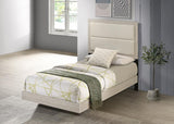 Trenton 54-inch Wood Twin Panel Bed Rustic Cream - 225061T