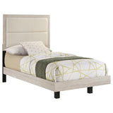 Trenton 54-inch Wood Twin Panel Bed Rustic Cream - 225061T