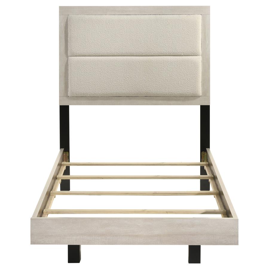 Trenton 54-inch Wood Twin Panel Bed Rustic Cream - 225061T