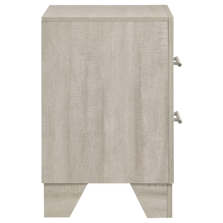 Trenton 2-drawer Nightstand Bedside Table Rustic Cream - 225062