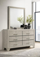 Trenton 6-drawer Bedroom Dresser With Mirror Rustic Cream - 225063M