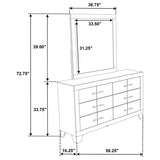 Trenton 6-drawer Bedroom Dresser With Mirror Rustic Cream - 225063M