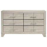 Trenton 6-drawer Bedroom Dresser Rustic Cream - 225063