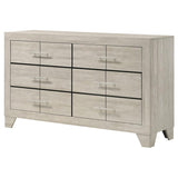 Trenton 6-drawer Bedroom Dresser Rustic Cream - 225063