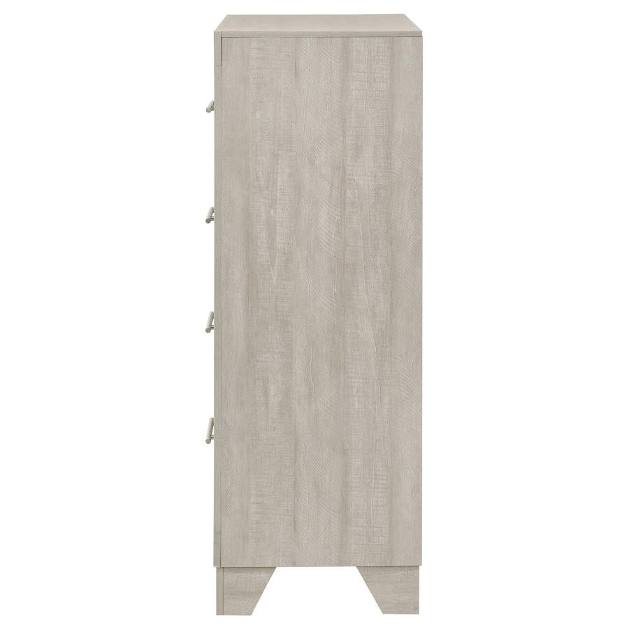 Trenton 4-drawer Bedroom Chest of Drawers Rustic Cream - 225065