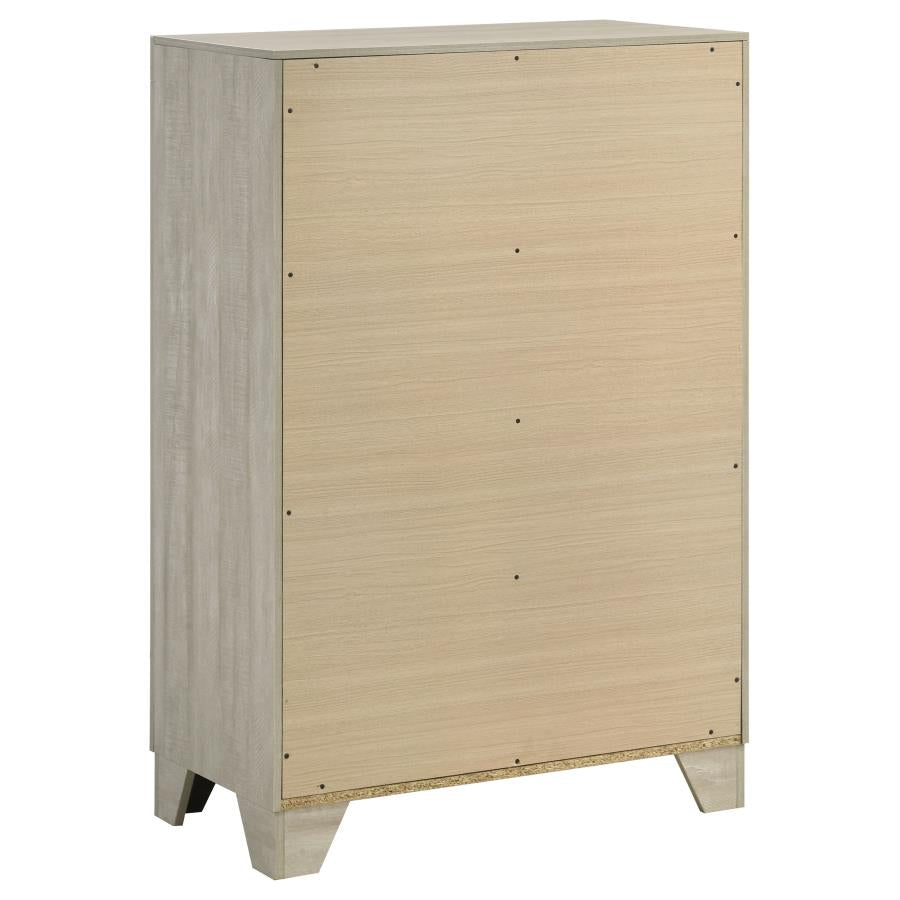 Trenton 4-drawer Bedroom Chest of Drawers Rustic Cream - 225065
