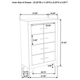 Trenton 4-drawer Bedroom Chest of Drawers Rustic Cream - 225065