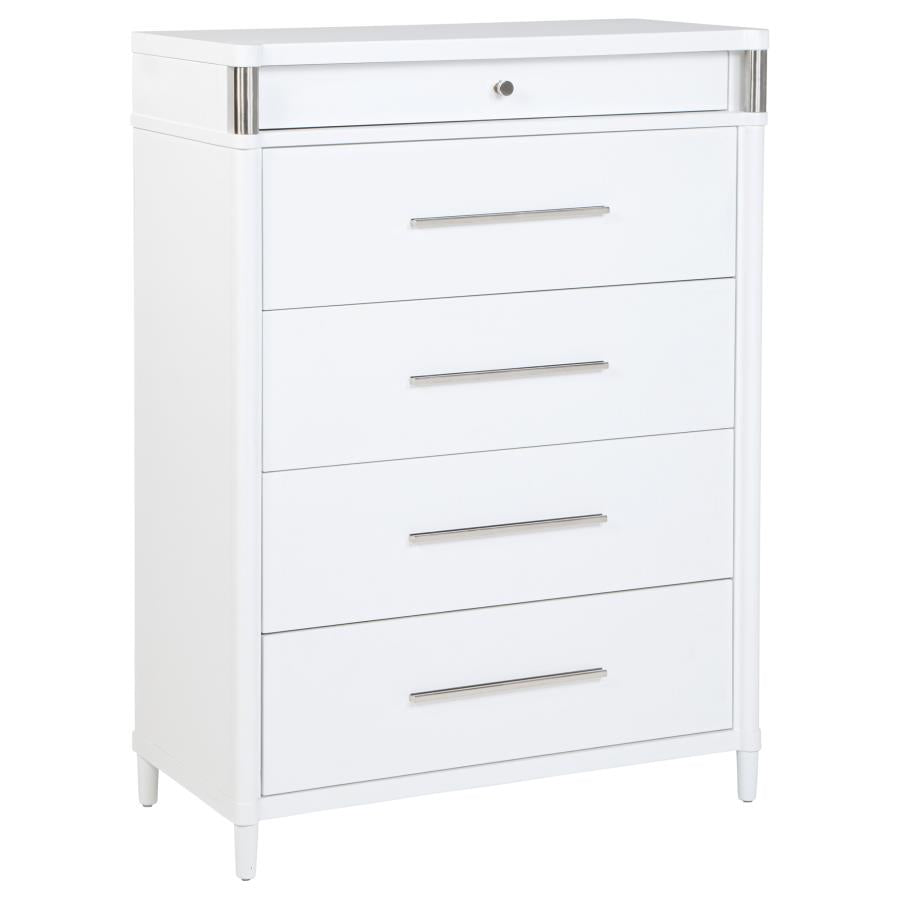 Gracemont 5-piece Eastern King Bedroom Set White - 225071KE-S5