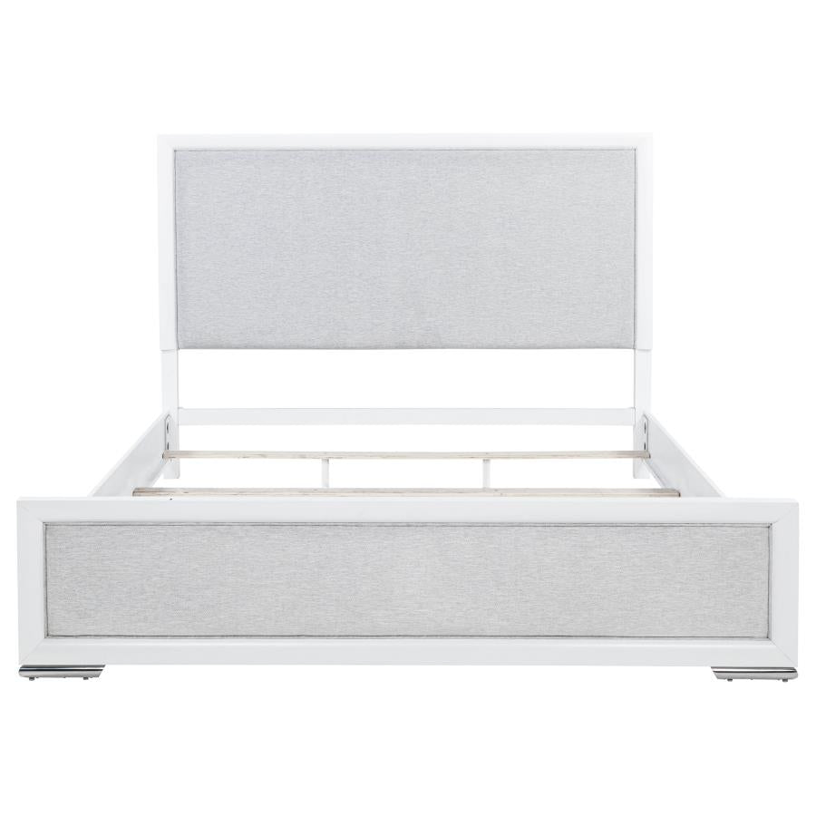 Gracemont 57-inch Eastern King Panel Bed Grey and White - 225071KE