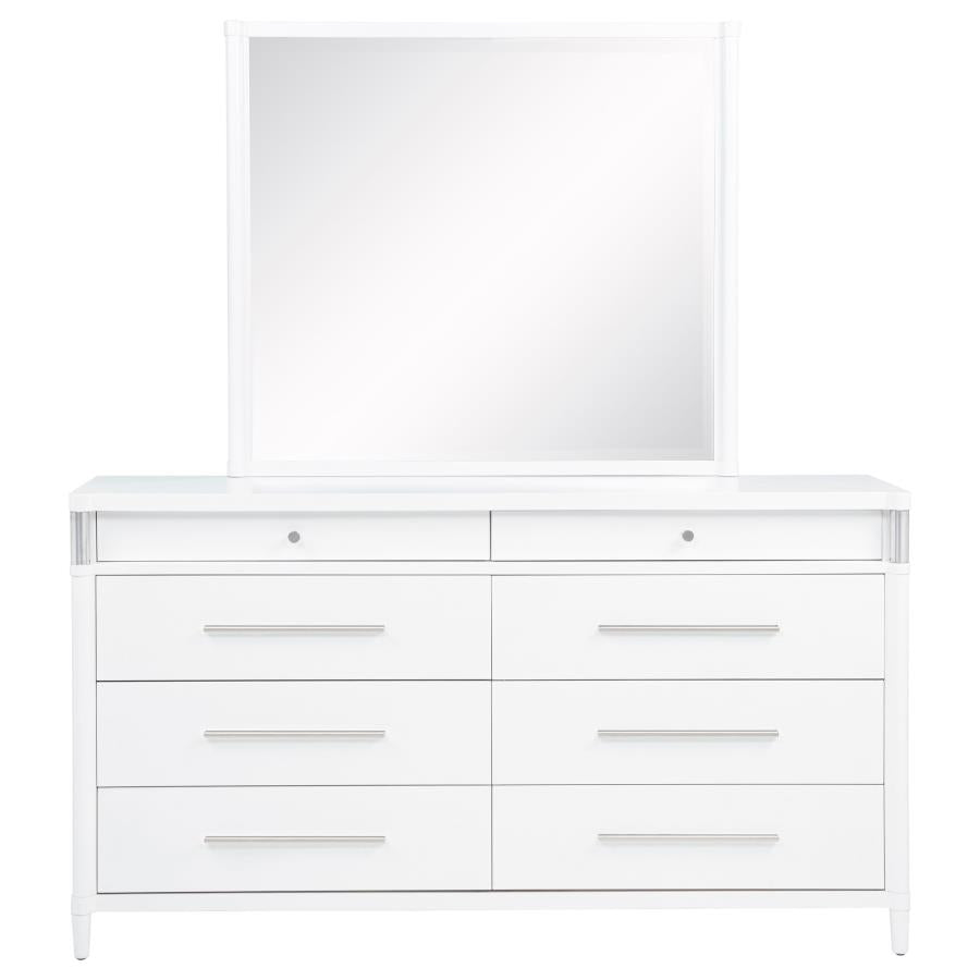Gracemont 8-drawer Bedroom Dresser with Mirror White - 225073M