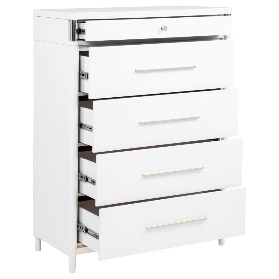 Gracemont 5-drawer Bedroom Chest of Drawers White - 225075