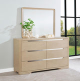 Ladera 6-drawer Bedroom Dresser and Mirror Light Elm - 225083M