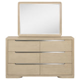 Ladera 6-drawer Bedroom Dresser and Mirror Light Elm - 225083M