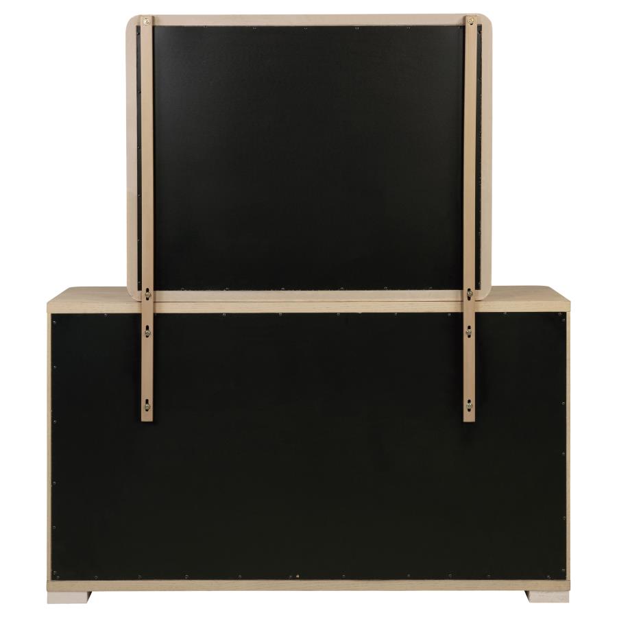 Ladera 6-drawer Bedroom Dresser and Mirror Light Elm - 225083M
