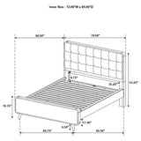 Robyn 4-piece California King Bedroom Set Light Ash - 225091KW-S4