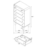 Robyn 5-piece Queen Bedroom Set Light Ash - 225091Q-S5