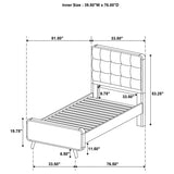 Robyn 5-piece Twin Bedroom Set Light Ash - 225091T-S5