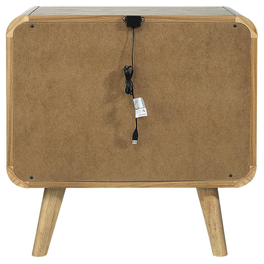 Robyn 2-drawer Nightstand Bedside Table Light Ash - 225092