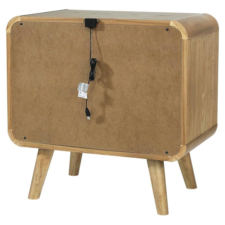 Robyn 2-drawer Nightstand Bedside Table Light Ash - 225092