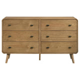 Robyn 6-drawer Bedroom Dresser Light Ash - 225093