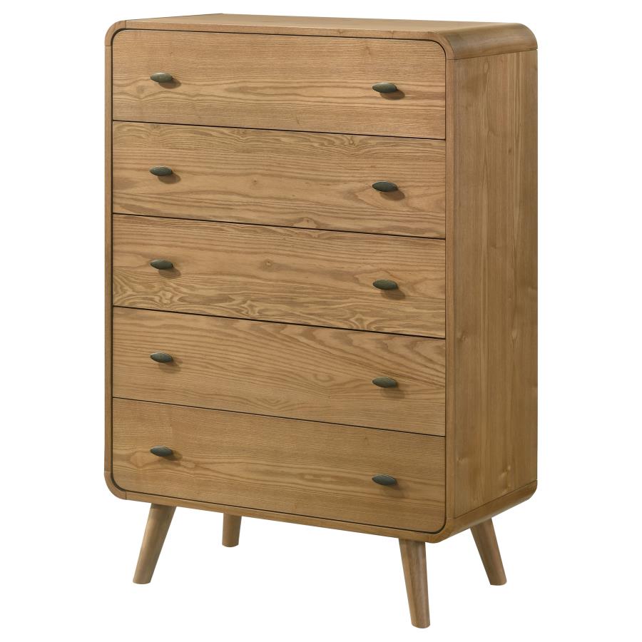 Robyn 5-drawer Bedroom Chest of Drawers Light Ash - 225095