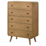 Robyn 5-drawer Bedroom Chest of Drawers Light Ash - 225095
