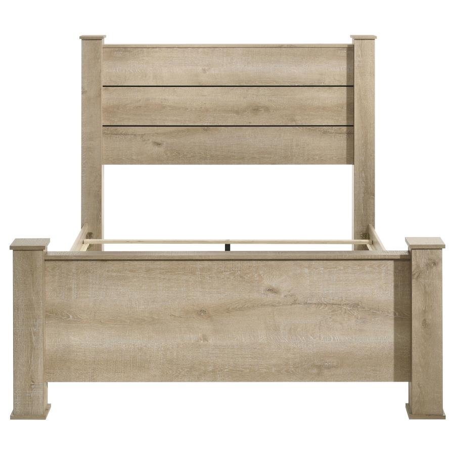 Oakglen 55-inch California King Panel Bed Weathered Oak - 225101KW