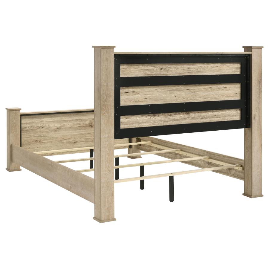 Oakglen 55-inch California King Panel Bed Weathered Oak - 225101KW