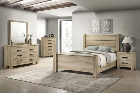 Oakglen 55-inch Queen Panel Bed Weathered Oak - 225101Q