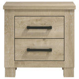 Oakglen 2-drawer Nightstand Bedside Table Weathered Oak - 225102