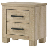 Oakglen 2-drawer Nightstand Bedside Table Weathered Oak - 225102