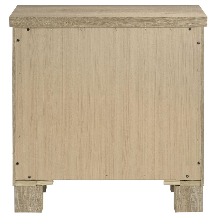 Oakglen 2-drawer Nightstand Bedside Table Weathered Oak - 225102