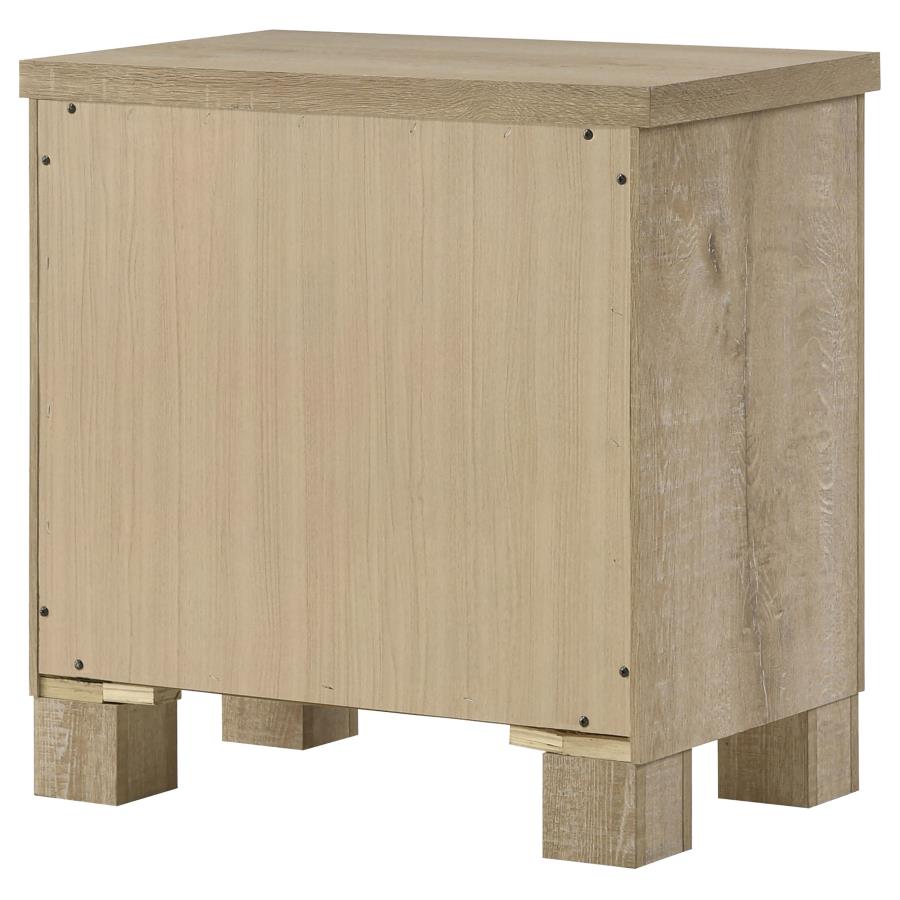 Oakglen 2-drawer Nightstand Bedside Table Weathered Oak - 225102