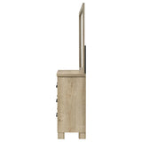 Oakglen 6-drawer Bedroom Dresser and Mirror Weathered Oak - 225103M