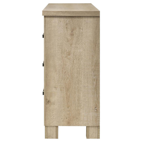 Oakglen 6-drawer Bedroom Dresser Weathered Oak - 225103