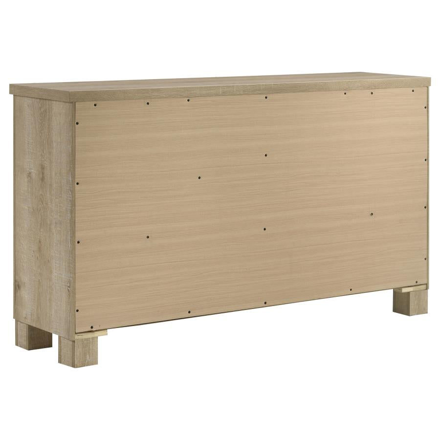 Oakglen 6-drawer Bedroom Dresser Weathered Oak - 225103