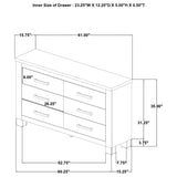 Oakglen 6-drawer Bedroom Dresser Weathered Oak - 225103