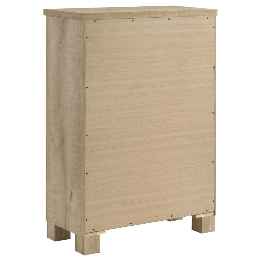 Oakglen 5-drawer Bedroom Chest of Drawers Weathered Oak - 225105