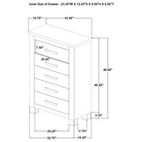 Oakglen 5-drawer Bedroom Chest of Drawers Weathered Oak - 225105
