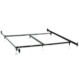 Adams - Queen / Eastern King Bolt On Bed Frame With Reinforced Center Beam, Adjustable Legs - Black
